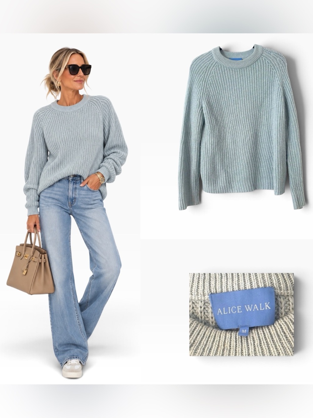 Alice Walk Alpaca Crewneck Sweater